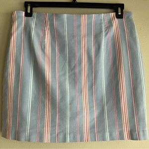 Skort Crown & Ivy Blue and Pink Striped Mini Skort